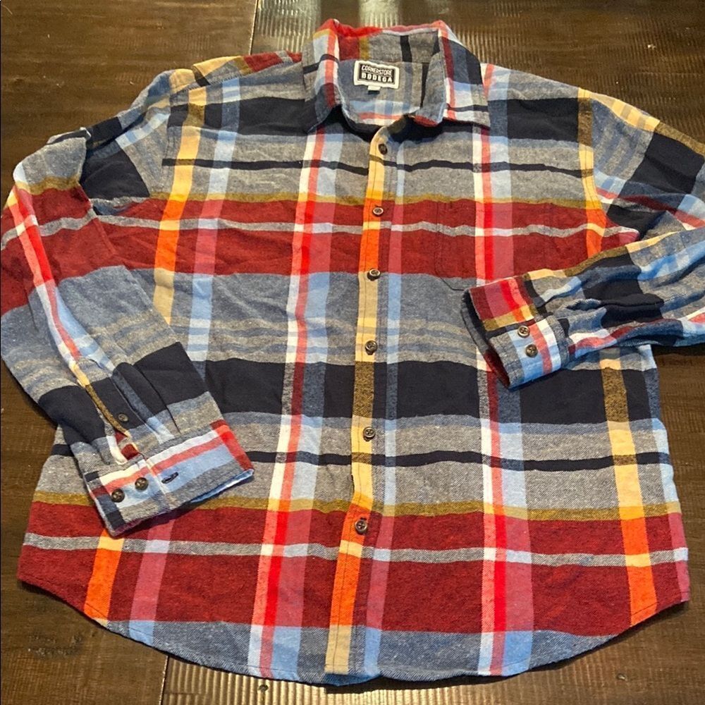 Corner Store Bodega Colorful Plaid Men's Shirt Men’s XL